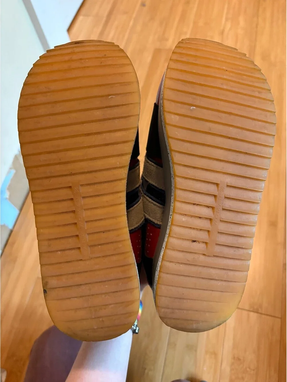Zara Woman Platform Sneakers EU 38 Patchwork Suede Colorblock Velcro Chunky